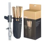 Clip-on drum stick holder with at least 12 pair capacity