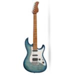Sire S7FM Larry Carlton Electric Guitar, Roasted Maple, TBL Transparent Blue
